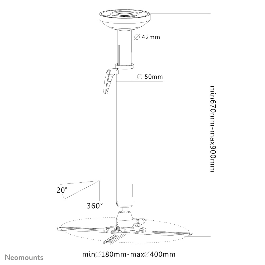 Neomounts projector plafondsteun
